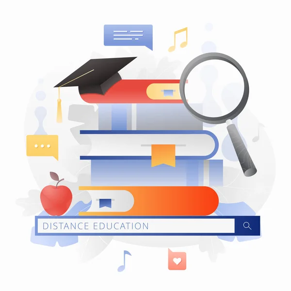 Distance Education Illustration