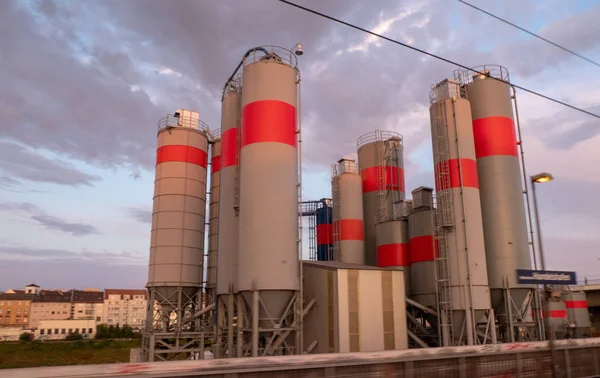 German Industrial District Cloudy Sky Dusk — Stock Photo, Image