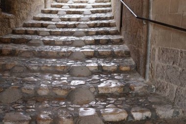 Eski sokak Matera, Basilicata, İtalya
