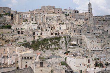 Matera antik kenti, Basilicata, İtalya. Tarihi merkezi 