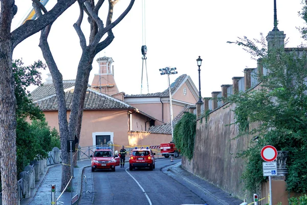 Roma Italia Septiembre 2018 Techo Derrumbado San Giuseppe Dei Falegnami —  Fotos de Stock