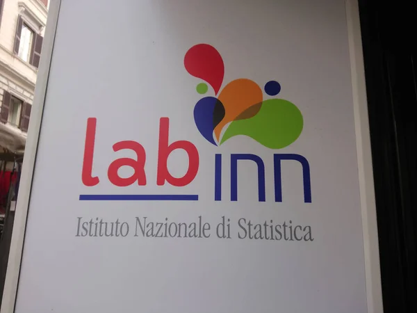 Rome Italie Août 2018 Bannière Labinn Laboratoire Pour Innovation Innovation — Photo