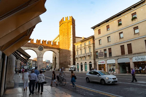 Verona Italia Septiembre 2018 Portoni Della Gateway Los Dos Arcos — Foto de Stock
