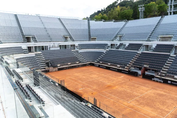 Roma Itália Setembro 2018 Foro Italico Quadra Tênis Barro Vermelho — Fotografia de Stock