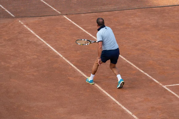 Rome Talya Eylül 2018 Marco Tardelli Tenis Oynamaya Tardelli Bir — Stok fotoğraf