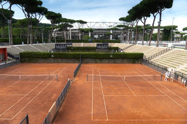Rom Italien September 2018 Foro Italico Röd Lera Tennisbana Foro — Stockfoto
