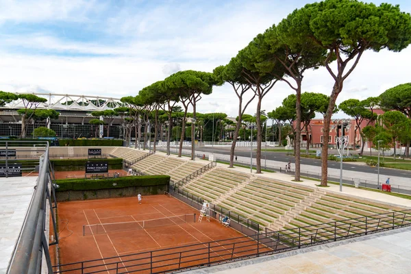 Roma Italia Septiembre 2018 Foro Italico Pista Tenis Arcilla Roja —  Fotos de Stock