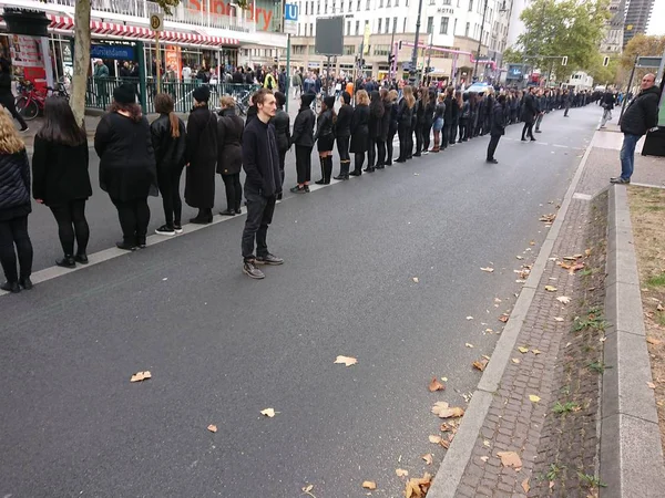 Berlín Alemania Octubre 2018 Caminar Por Libertad Abolir Esclavitud Con — Foto de Stock