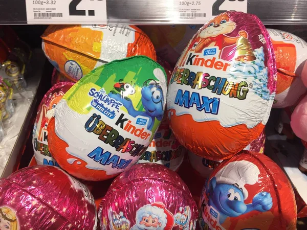 Berlim Alemanha Outubro 2018 Kinder Surprise Também Conhecida Como Kinder — Fotografia de Stock