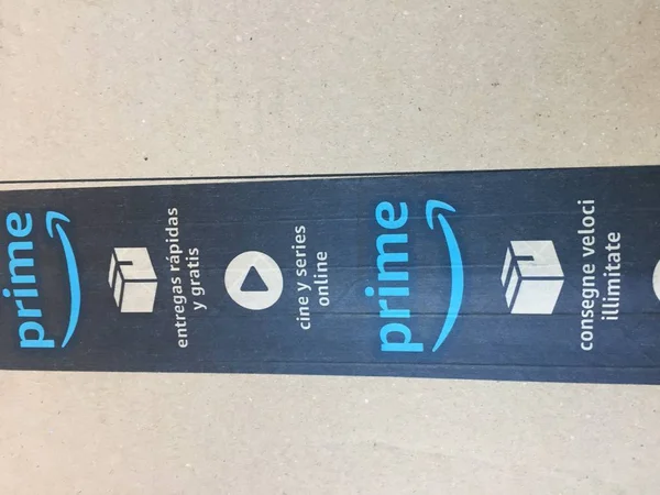 Berlin Almanya Ekim 2018 Amazon Karton Kutular Bir Amazon Online — Stok fotoğraf