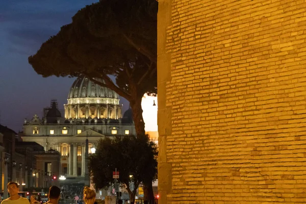 Roma Italia Agosto 2018 Fachada Basílica Papal San Pedro Vaticano — Foto de Stock