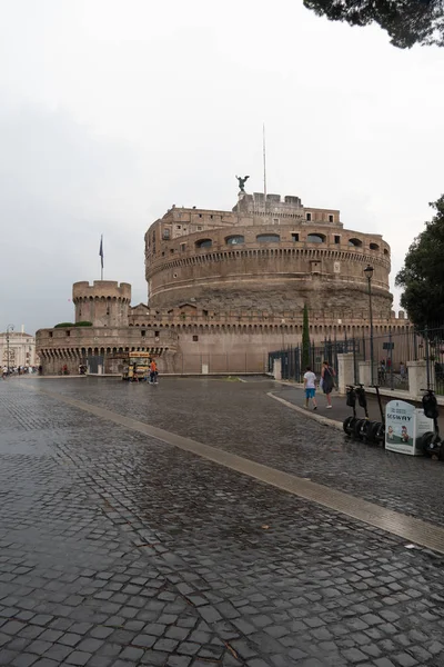 Rom Italien Augusti 2018 Slott Helig Ängel Italienska Castel Sant — Stockfoto