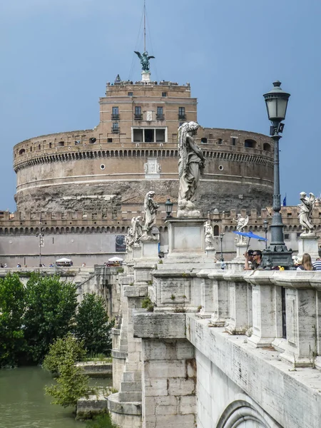 Řím Itálie Srpna 2018 Hrad Svatého Anděla Italská Castel Sant — Stock fotografie