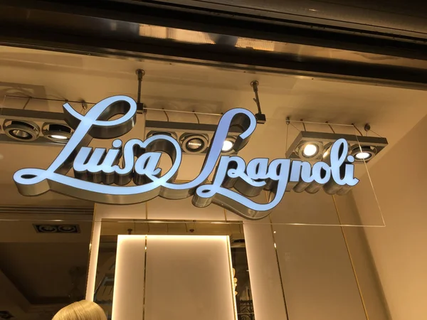 Verona Italia Septiembre 2018 Señalización Tienda Luisa Spagnoli Luisa Spagnoli — Foto de Stock