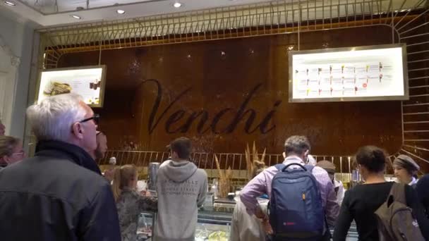 Ρώμη Ιταλία Νοεμβρίου 2018 Venchi Σοκολάτα Store Εσωτερικό Venchi Είναι — Αρχείο Βίντεο