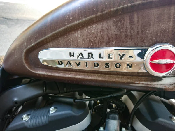 Roma Italia Agosto 2018 Detalle Motocicleta Harley Davidson Harley Davidson —  Fotos de Stock