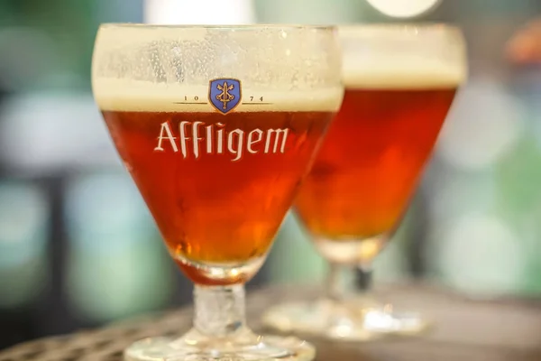 Berlin Duitsland September 2018 Glas Vol Van Affligem Rouge Abdijbier — Stockfoto