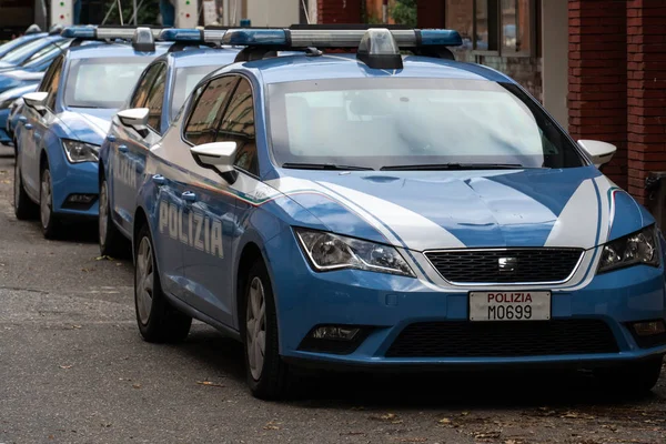 Rome Italy October 2018 Italian Police Cars Polizia Stato One — Stock Photo, Image