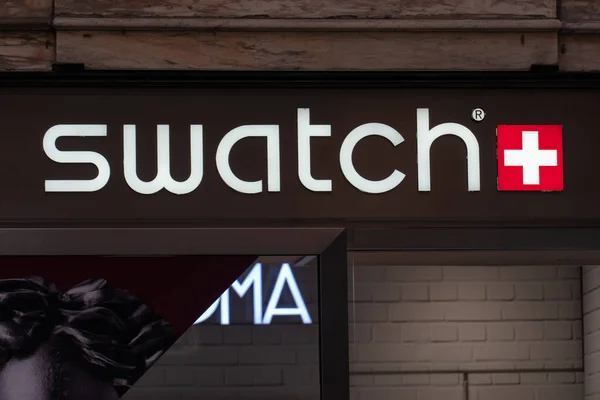 Roma Italia Octubre 2018 Tienda Swatch Swatch Relojero Suizo Fundado — Foto de Stock