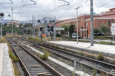 Berlin, Almanya - 30 Ekim 2018: demiryolu. Demiryolu parça