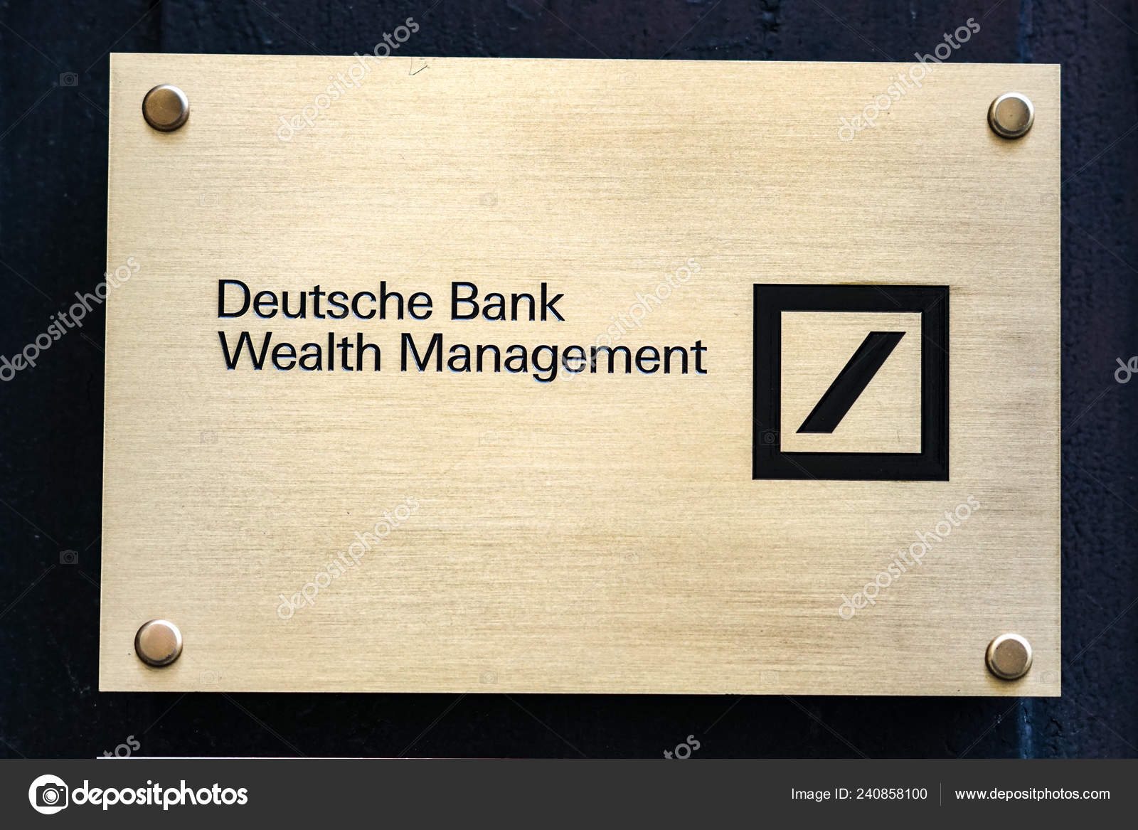 Verona Italy September 2018 Metal Plate Deutsche Bank Wealth Management Stock Editorial Photo C Info Cineberg Com 240858100