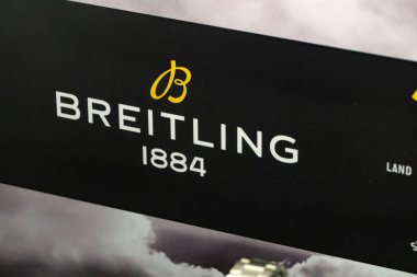 Verona, Italy - September 5, 2018: Breitling logo. Breitling SA is a Swiss luxury watchmaker, known for precision-made chronometers designed for aviators clipart