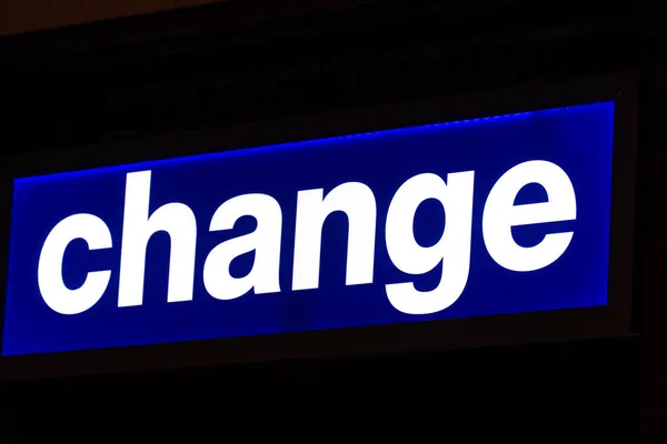 Change: Money exchange signage