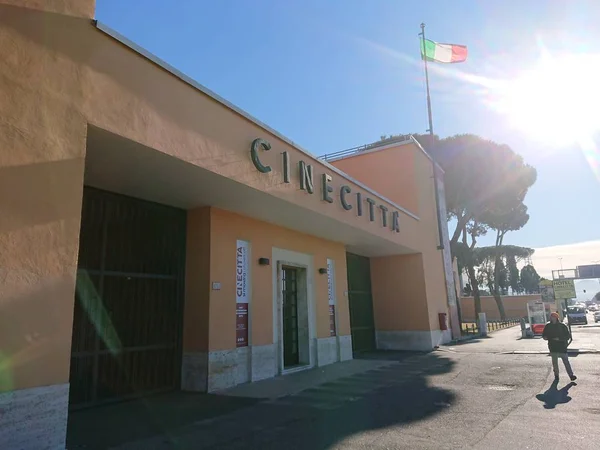 Roma Italia Febrero 2019 Entrada Cinecitt Studios Estudio Cine Más — Foto de Stock