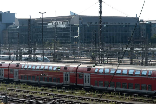 Berlin Duitsland Augustus 2018 Duitse Trein Verplaatsen Het Spoorlijnen — Stockfoto