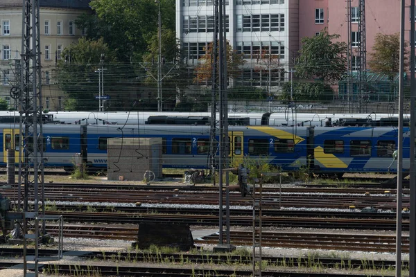 Berlin Deutschland 2018 Deutsche Bahn Bewegt Sich Auf Bahngleisen — Stockfoto