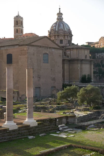 Císařská Fora Fori Imperiali Italštině Jsou Série Monumentální Veřejnými Prostranstvími — Stock fotografie