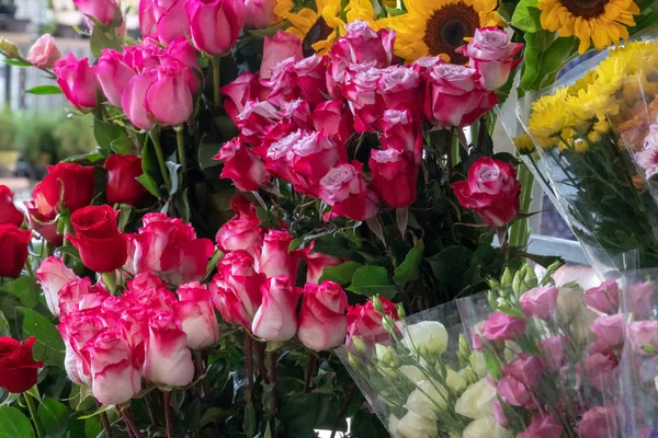 Bouquet Bunch Roses Sale — Stock Photo, Image