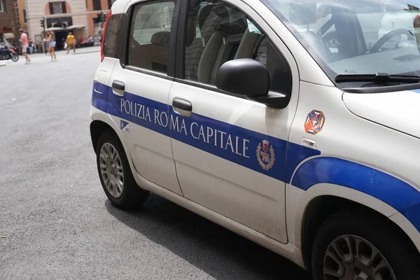 Roma Itália Agosto 2018 Carro Italiano Polizia Locale Roma Capitale — Fotografia de Stock