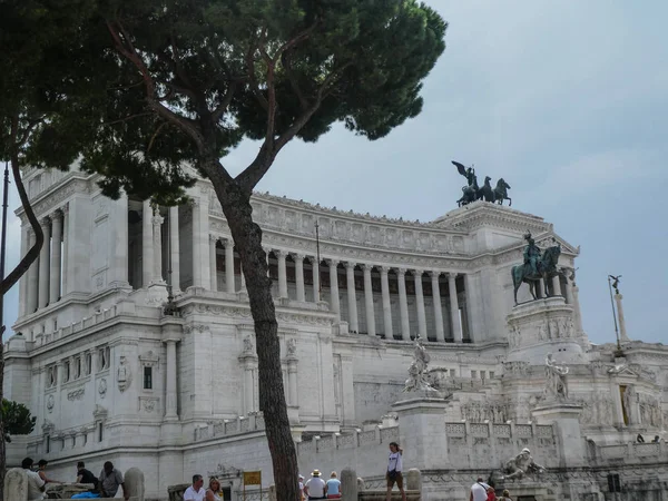 Rome Talya Ağustos 2018 Vatanın Piazza Venezia Sunak Anıt Olarak — Stok fotoğraf