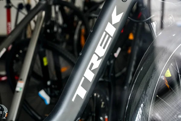 Paris Frankrike Mars 2019 Treksegafredo Fabriken Tävlings Cykel Detalj Treksegafredo — Stockfoto