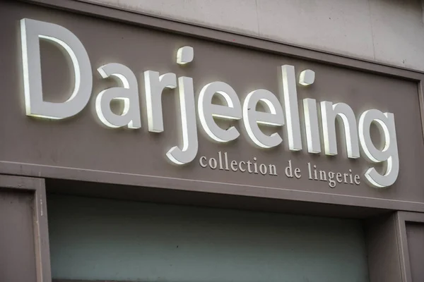 Paris France March 2019 Darjeeling Collection Lingerie Store Signage Subsidiary — Stock Photo, Image