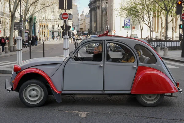 Paris France March 2019 Citron 2Cv Two Steam Horses Two — Stock Photo, Image