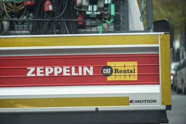 Berlim Alemanha Abril 2019 Emblema Zeppelin Cat Atrás Caminhão Mesa — Fotografia de Stock