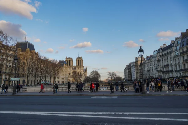 Paříž Francie Březen 2019 Chrám Notre Dame Středověká Katolická Katedrála — Stock fotografie