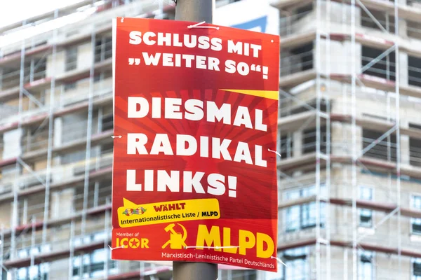 Berlin Allemagne Avril 2019 Affiche Campagne Politique Parti Politique Allemand — Photo