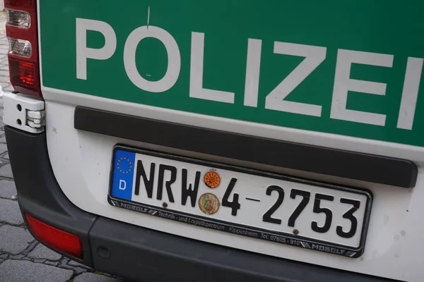 Berlín Alemania Mayo 2019 Furgoneta Policía Nacional Alemana Aplicación Ley — Foto de Stock