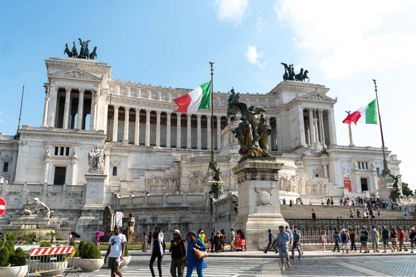 Roma Italya Ağustos 2018 Anavatan Altar Piazza Venezia Dan Görünümü — Stok fotoğraf