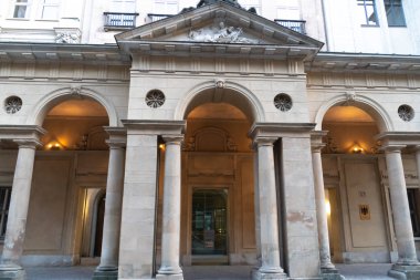 Berlin, Almanya - 19 Nisan 2019: Bundesministerium der Justiz und fr Verbraucherschutz (Bmj), Almanya Federal Adalet ve Tüketiciyi Koruma Bakanlığı Genel Merkezi