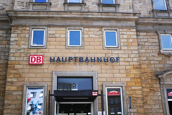 Bayreuth Niemcy Sierpnia 2018 Bayreuth Hauptbahnhof Budynek Zewnętrzny Główny Dworzec — Zdjęcie stockowe