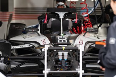 Berlin, Almanya - 25 Mayıs 2019: Geox Dragon Penske Ev-3, Amerikan elektrikli yarış arabası