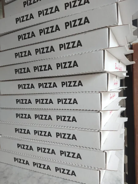 Pila Cajas Pizza — Foto de Stock