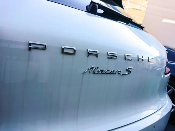 Berlim Alemanha Fevereiro 2019 Porsche Macan Suv Crossover Luxo Cinco — Fotografia de Stock