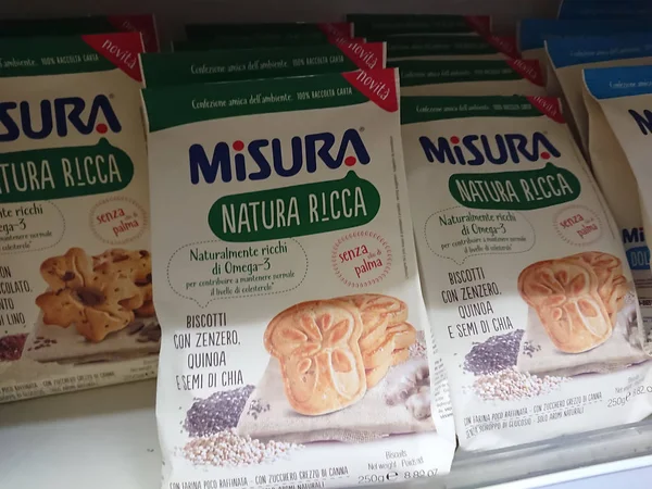 意大利罗马 2019年2月19日 意大利品牌Misura的饼干 创新领先品牌 健康世界的先驱 — 图库照片