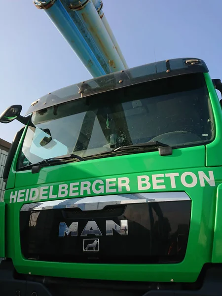 Berlijn Duitsland Mei 2019 Green Beton Truck Door Het Duitse — Stockfoto