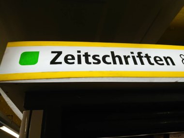 Bir Alman dergi dükkanının tabelası